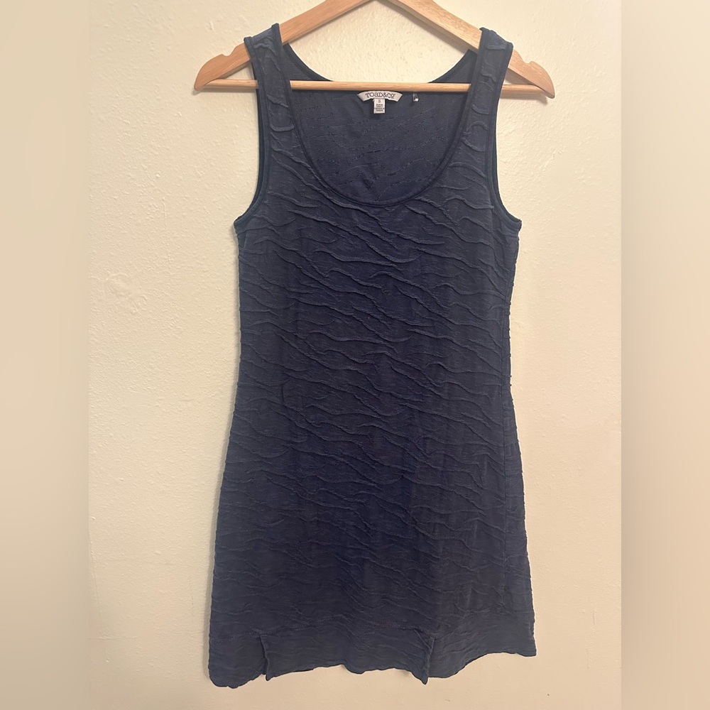 Toad&Co Navy Blue Midi Dress size S‎